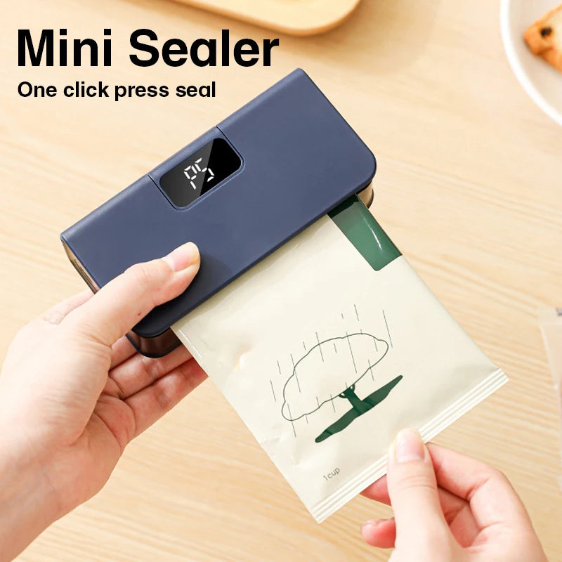 Wireless Rechargeable Automatic Vacuum Sealing Machine 2-in-1 Portable Digital Cutter Usb-c Cordless Food